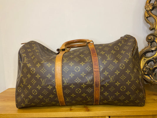 Borsone da viaggio Louis Vuitton Keepall 50 Monogram