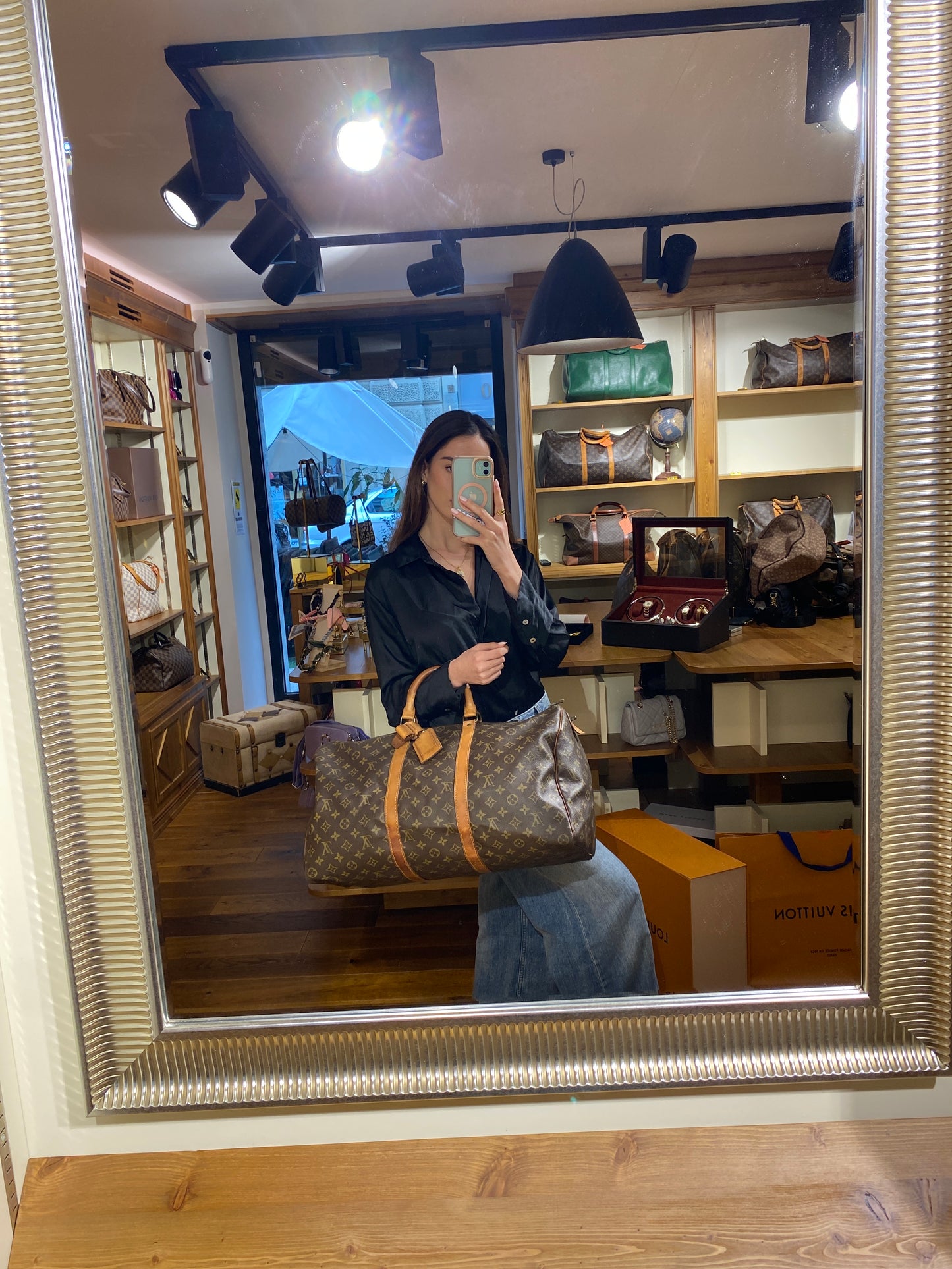 Borsone da viaggio Louis Vuitton Keepall 50 Monogram