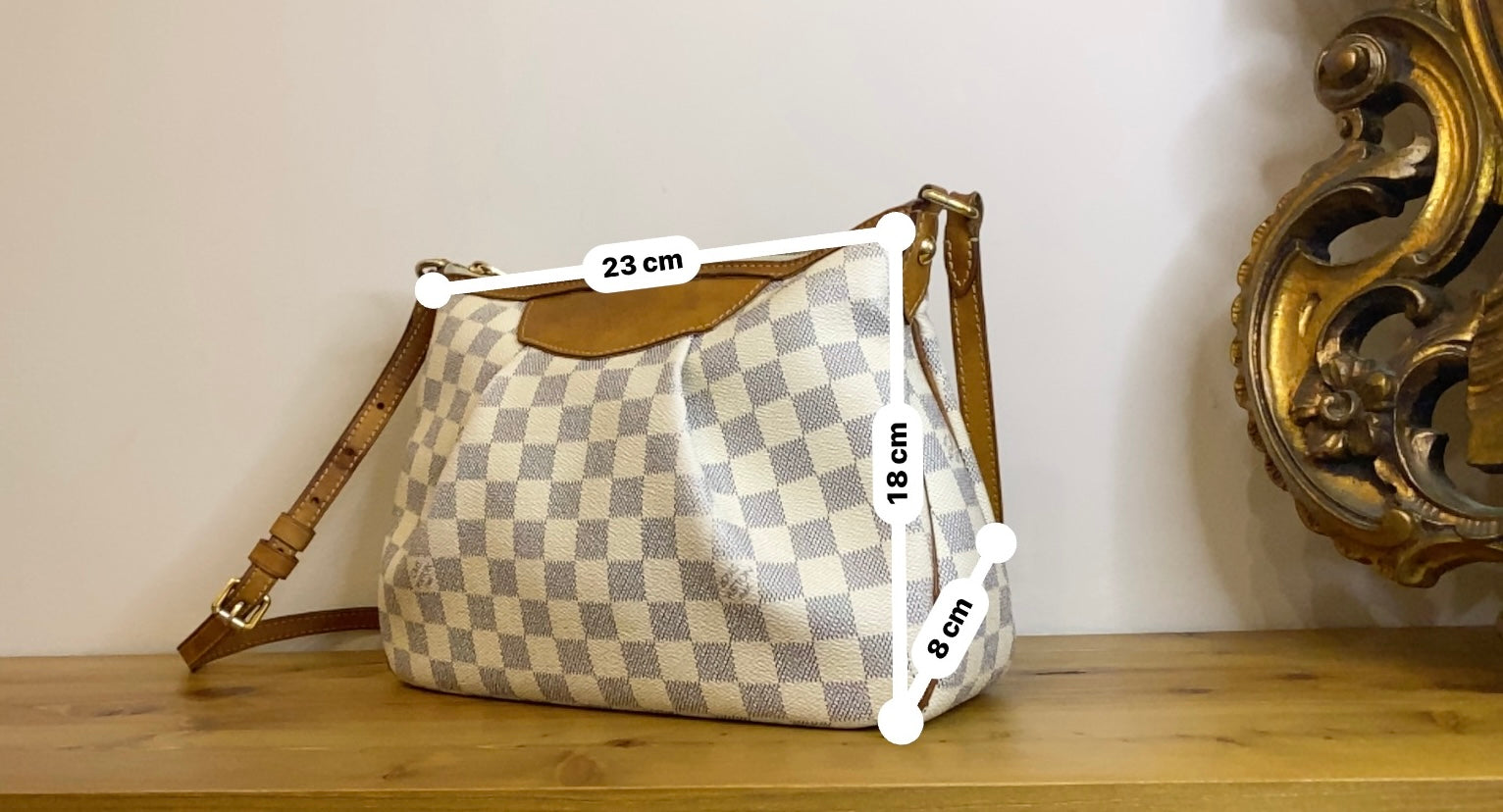 Borsa Louis Vuitton Damier Azur Siracusa