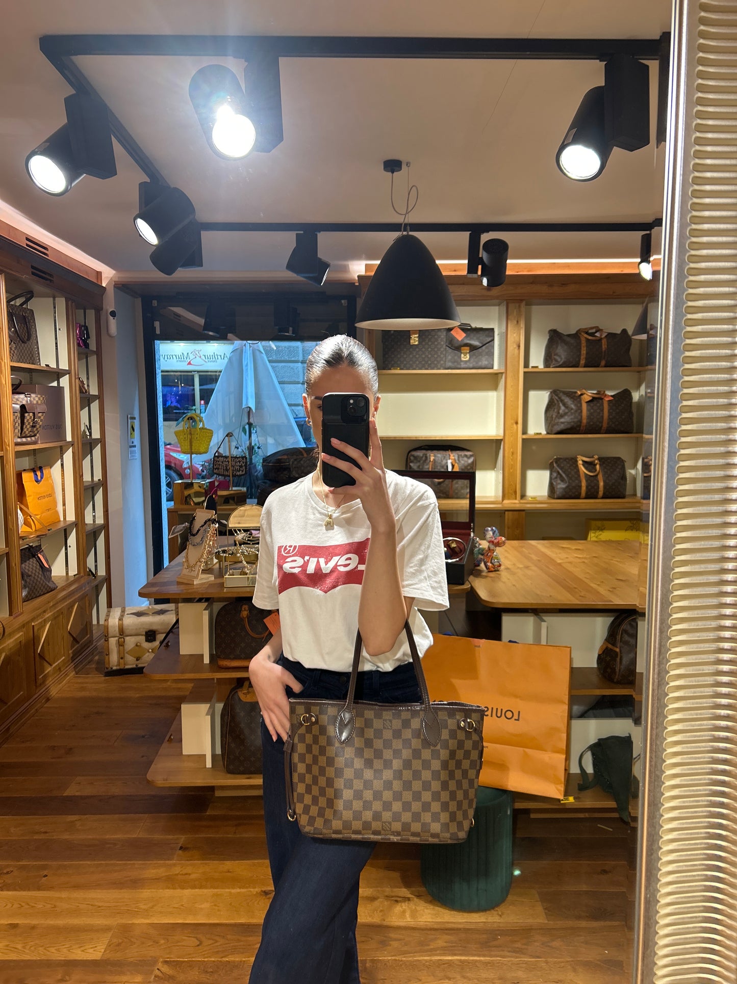Borsa Louis Vuitton Neverfull PM Damier