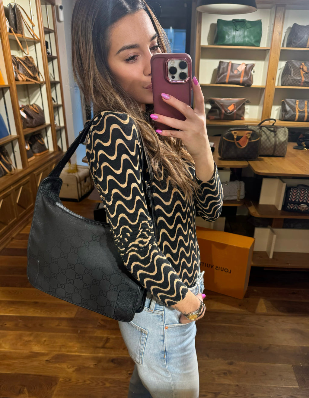 Borsa Hobo Gucci Black