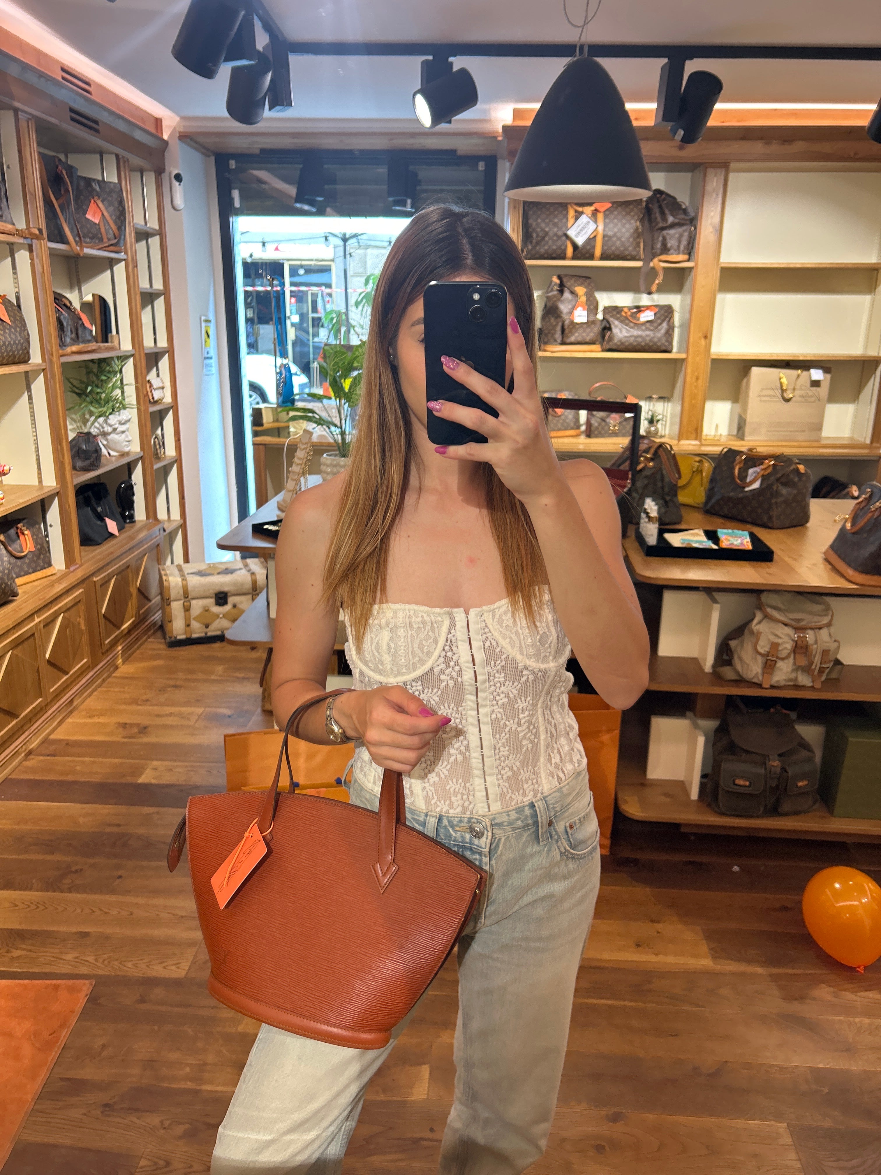 Louis Vuitton Epi Sanit Jacques Brown