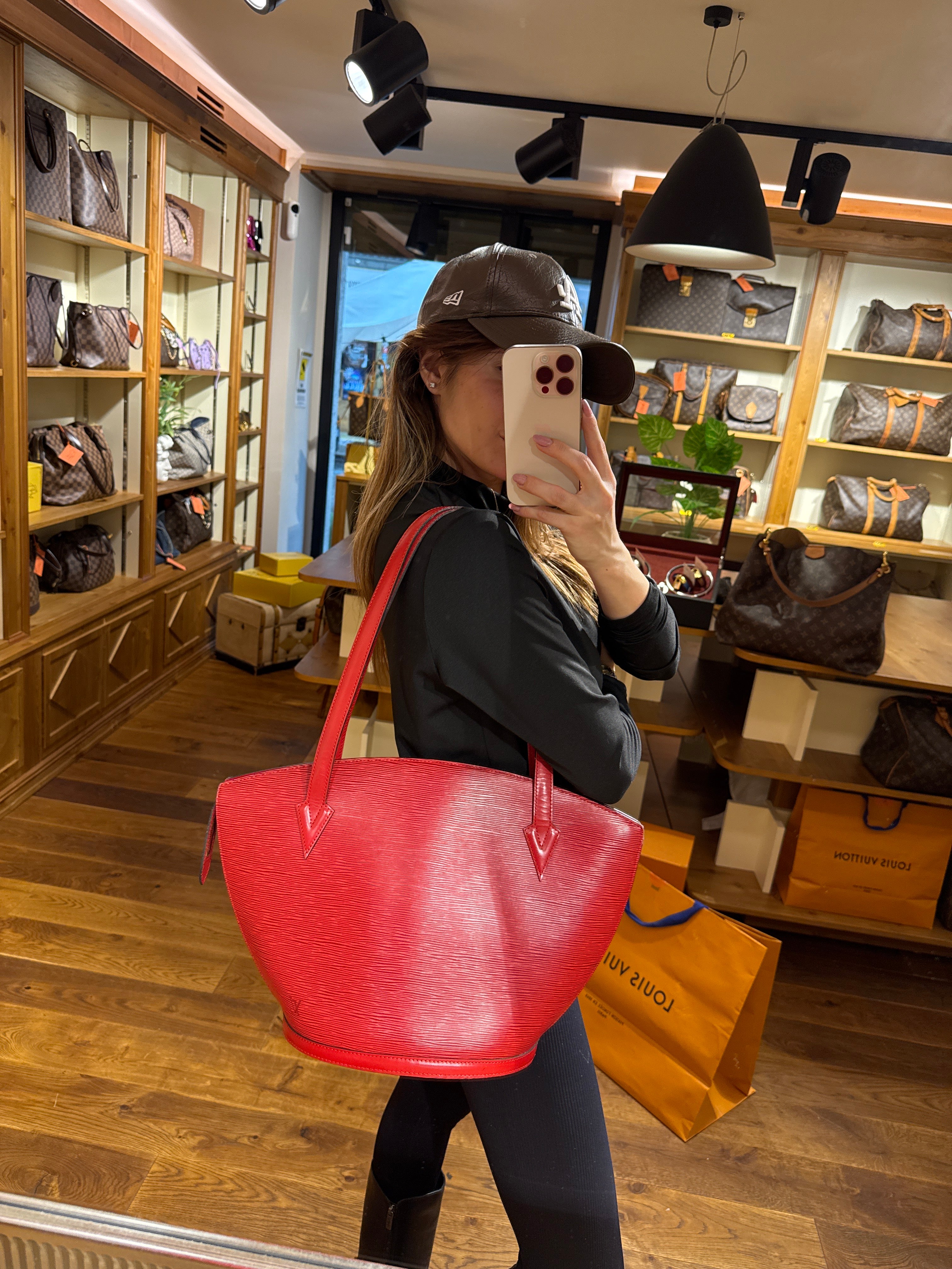 Louis Vuitton Epi Saint Red