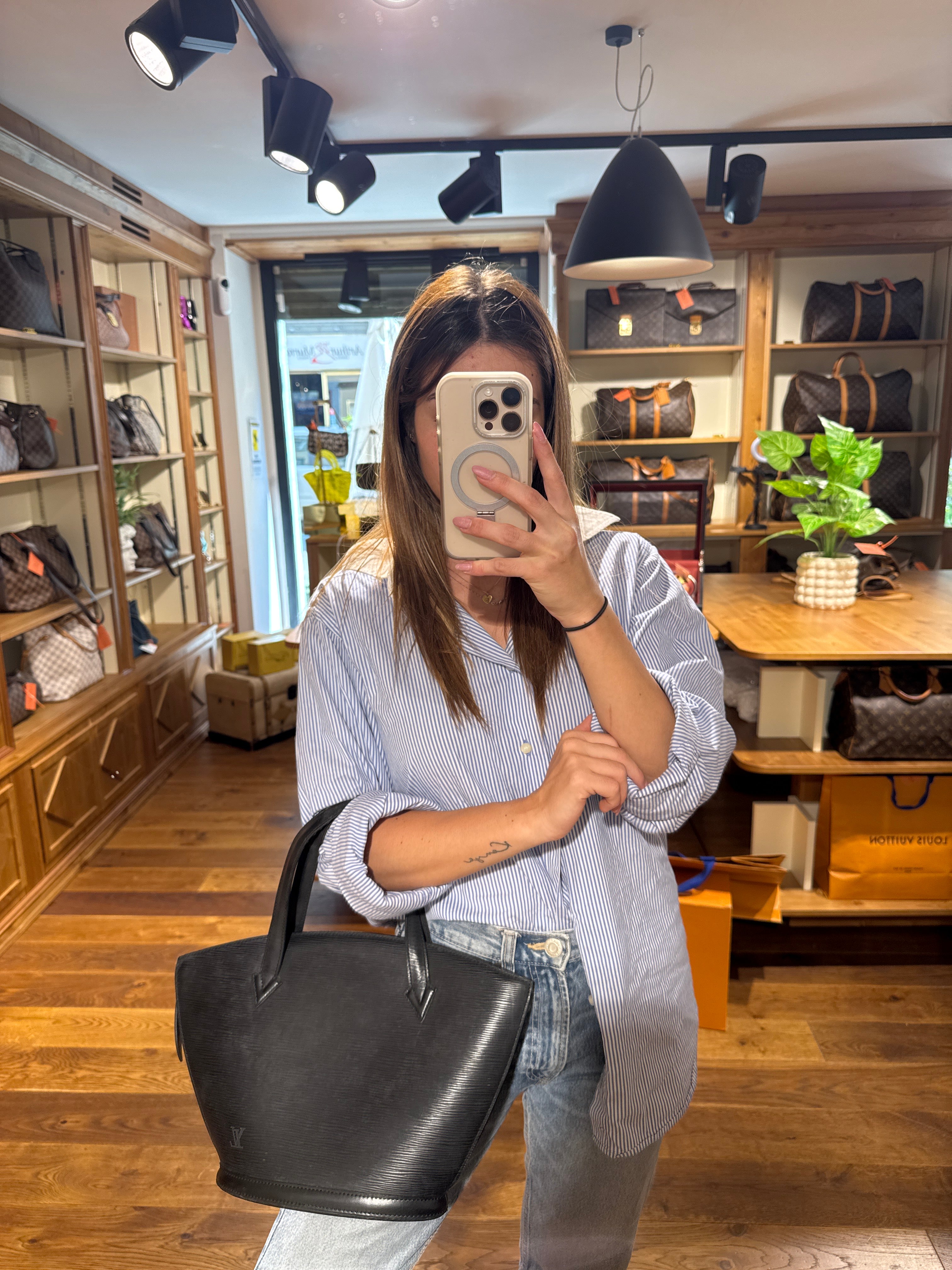 Louis Vuitton Epi Saint Jacques Black