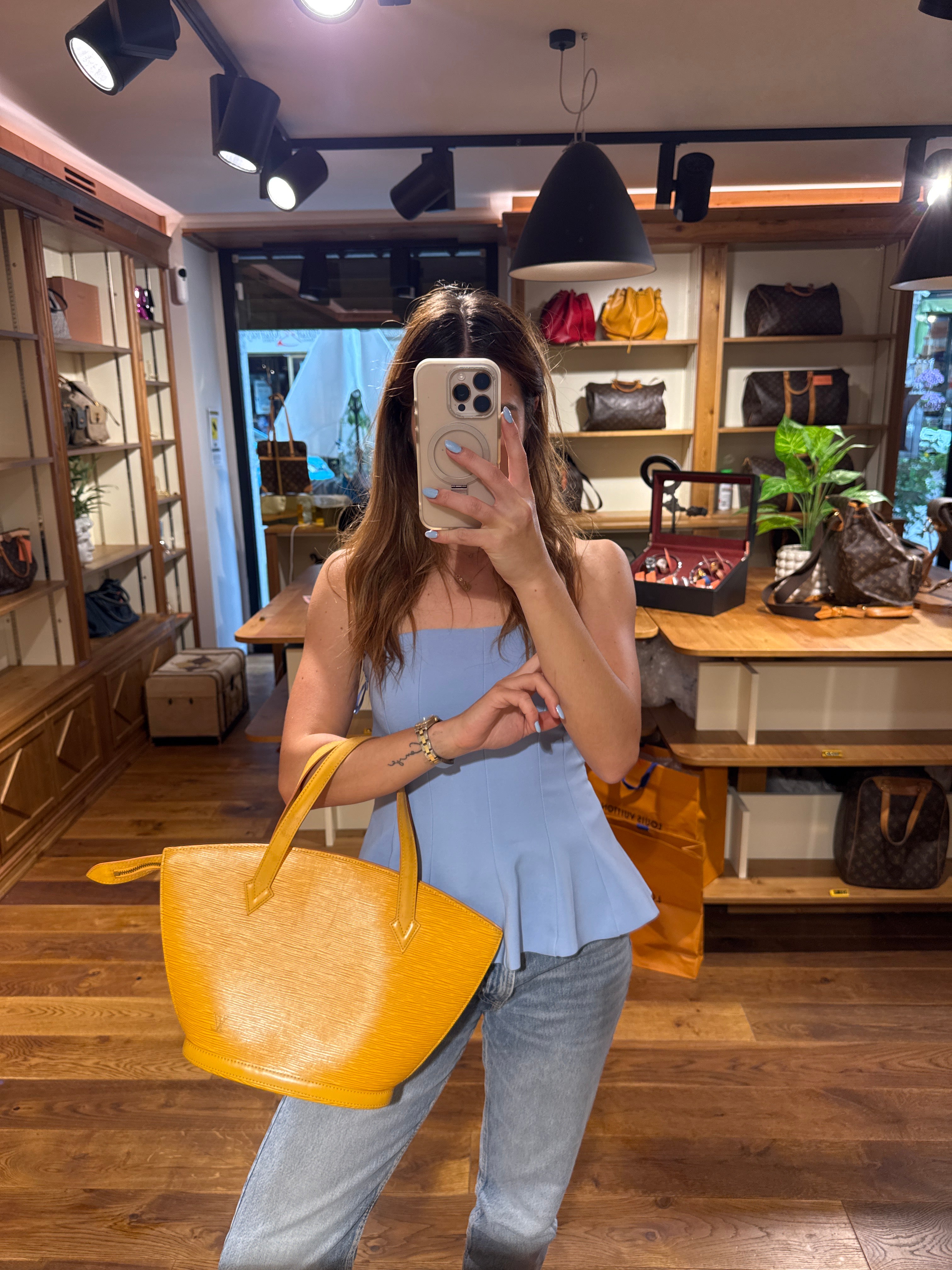 Louis Vuitton Epi Saint Jacques Handbag Yellow