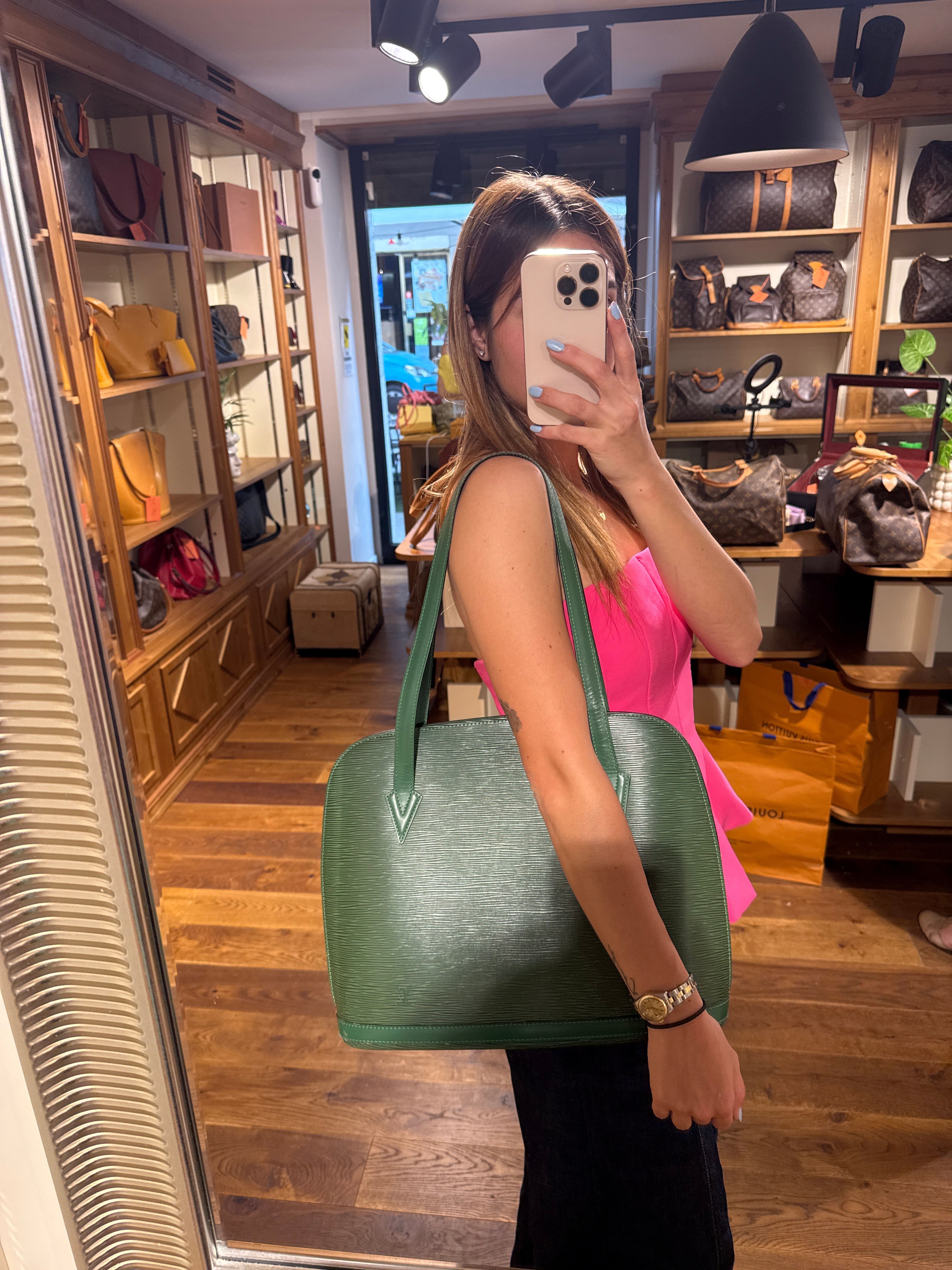 Louis Vuitton Borneo Epi Green