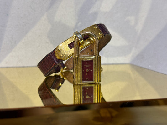Orologio Hermes Kelly Bordeaux