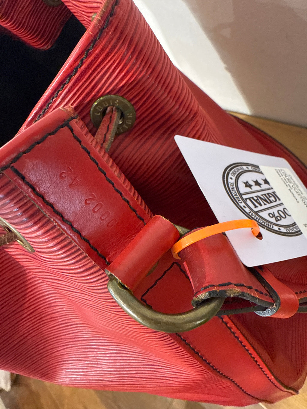 Louis Vuitton Noe Epi Red