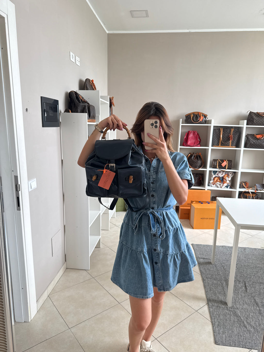 Gucci Backpack Bamboo