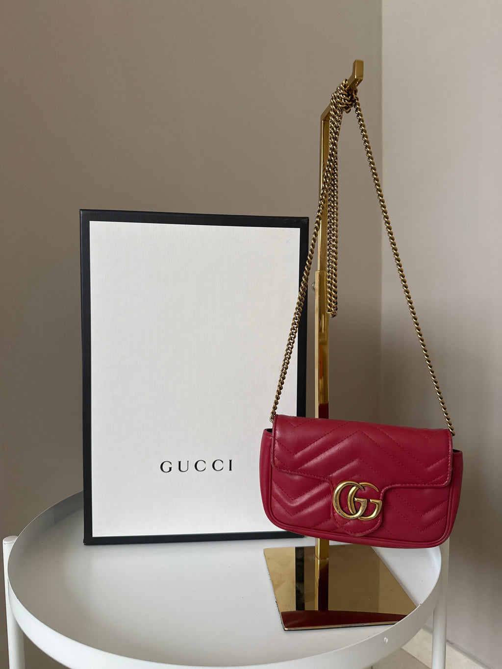 Gucci Mini Pochette Marmont Rossa