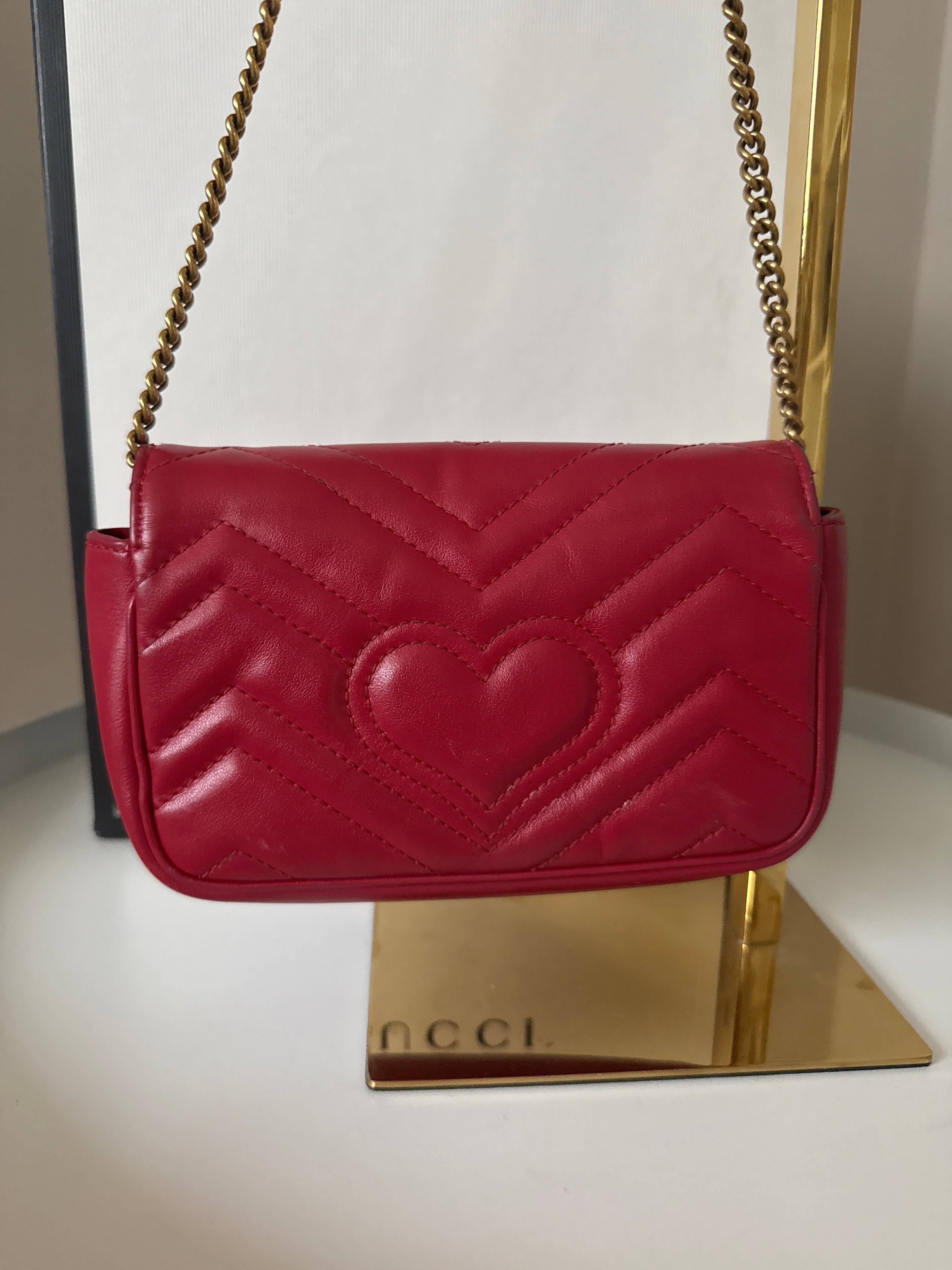 Gucci Mini Pochette Marmont Rossa