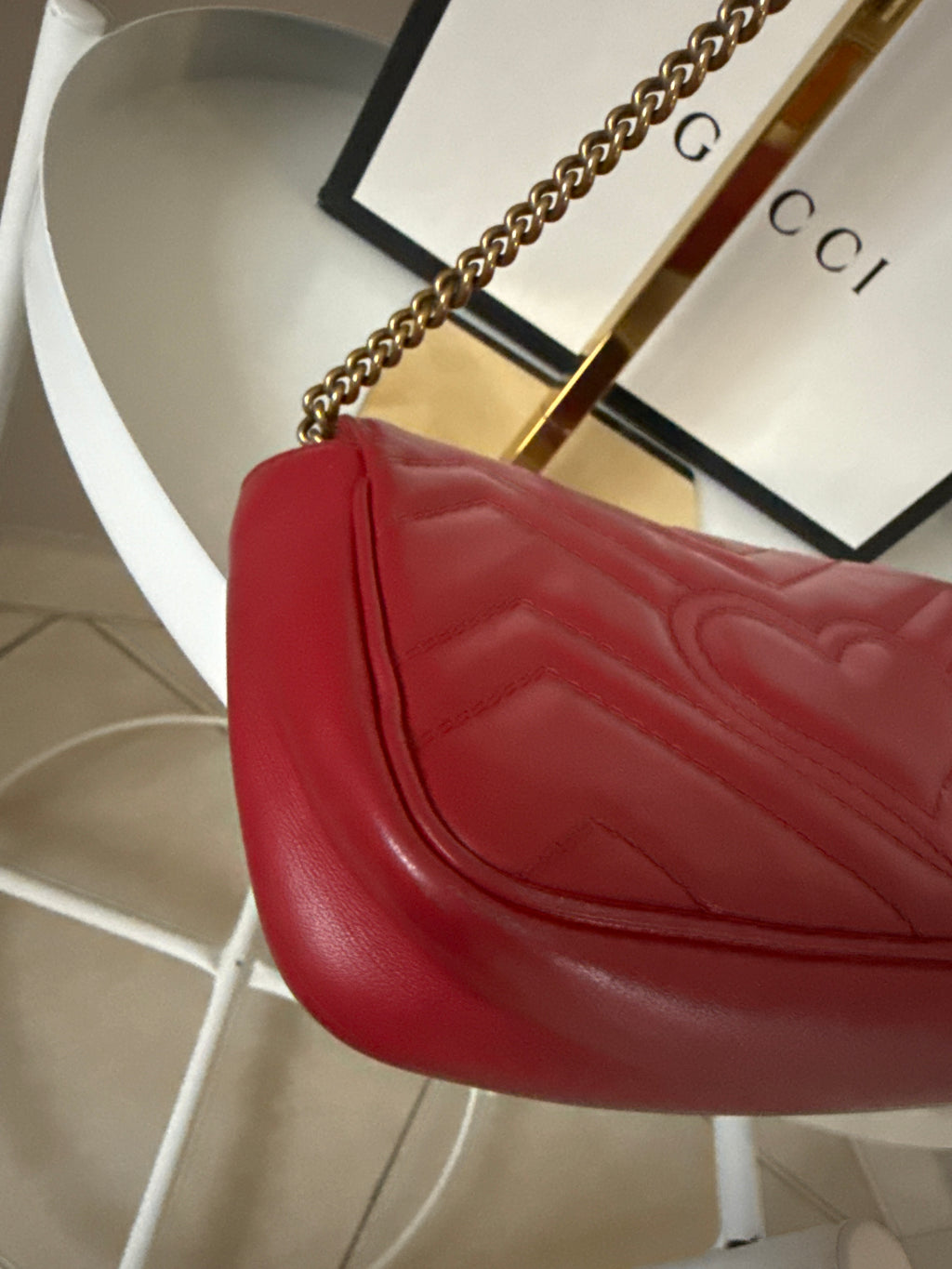 Gucci Mini Pochette Marmont Rossa