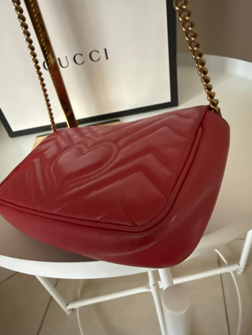Gucci Mini Pochette Marmont Rossa