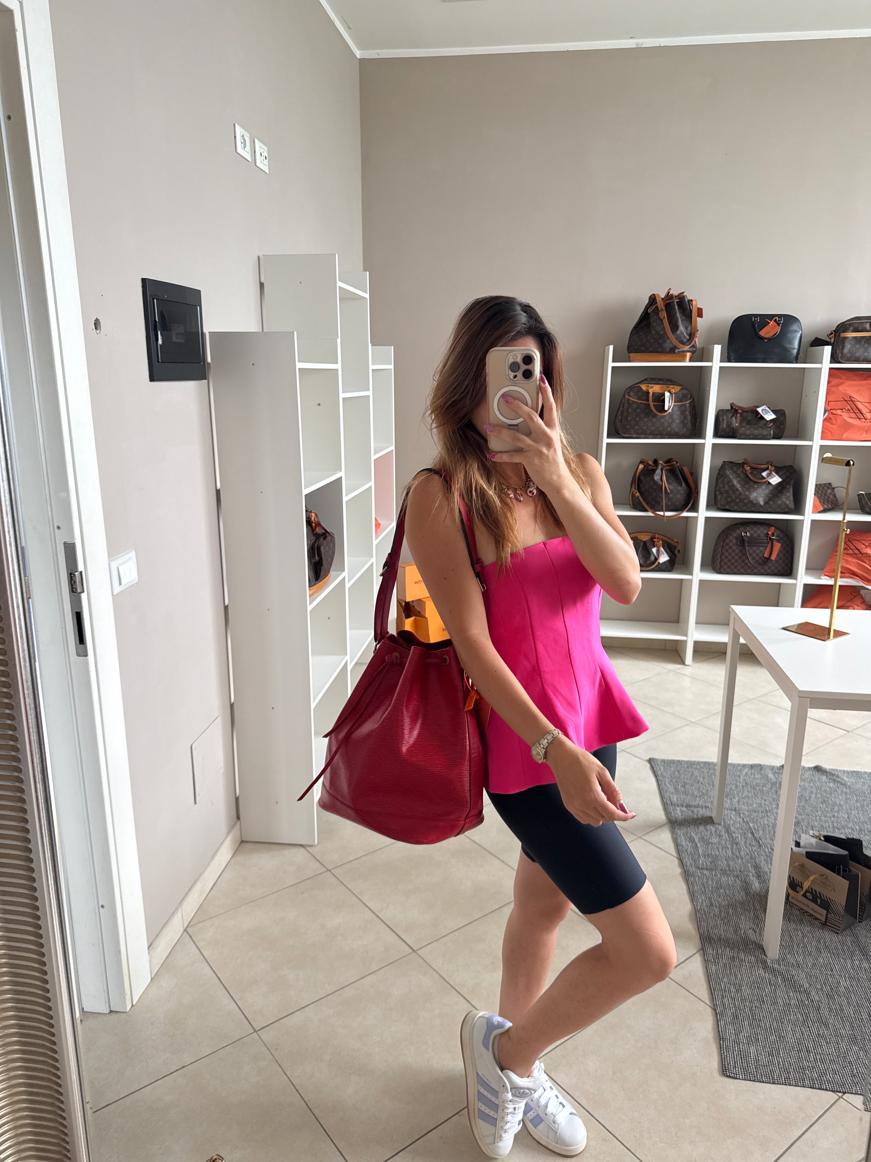 Louis Vuitton Noè Epi Red